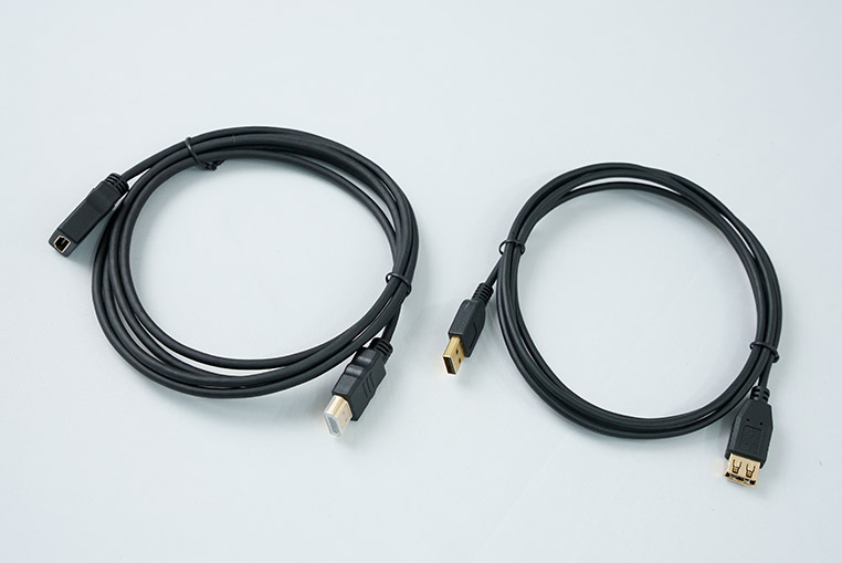 USB延長ケーブルと、HDMI延長ケーブル