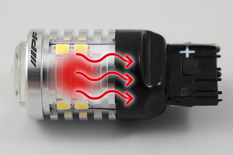 LEDバルブの熱の経路（伝わり方）