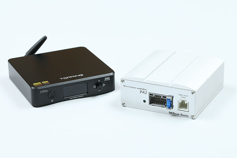 マイクロパワーアンプ PA2と、TOPPING D50s USB DACの組み合わせ