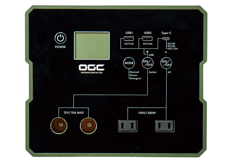 OGCコントロールボックスの電源ポートの種類