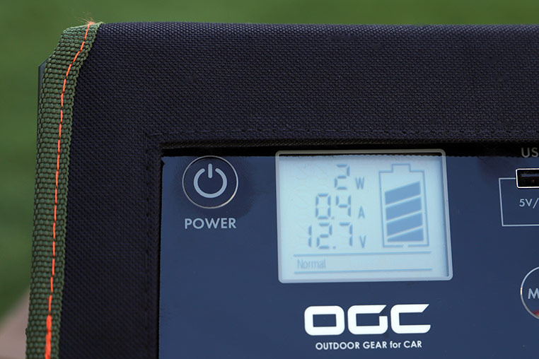 OGCコントロールボックスの液晶画面表示