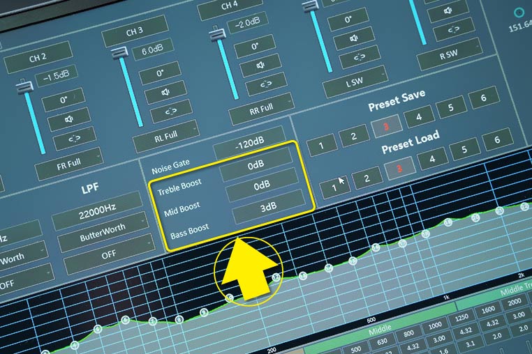 プロセッサー（DSP）の盛りボタン（仮称）