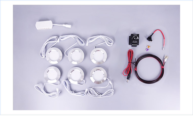 LEDダウンライトキット 200系ハイエース用 ライト数6個