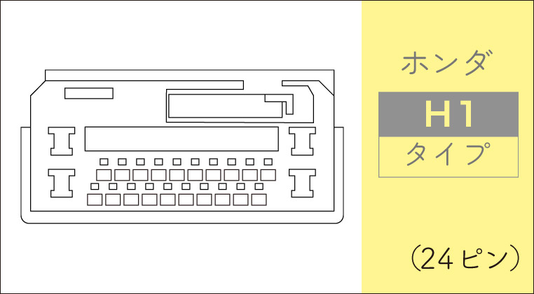 ホンダ純正ナビの24ピンカプラー形状　ロック式