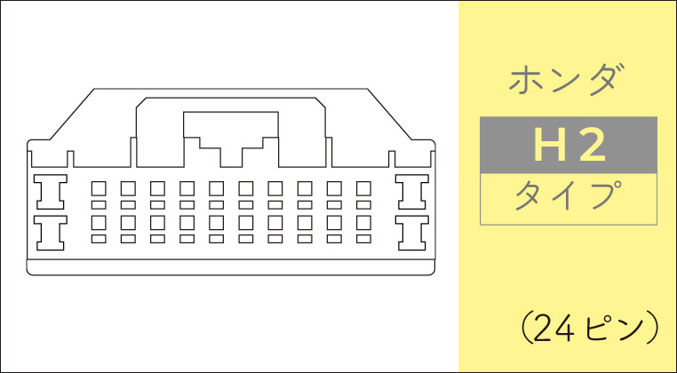 ホンダ純正ナビの24ピンカプラー形状　非ロック式