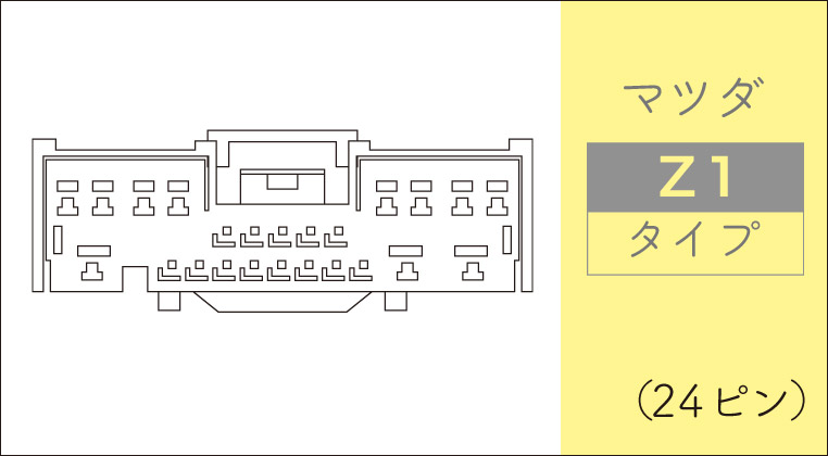 マツダ純正ナビの24ピンカプラー形状