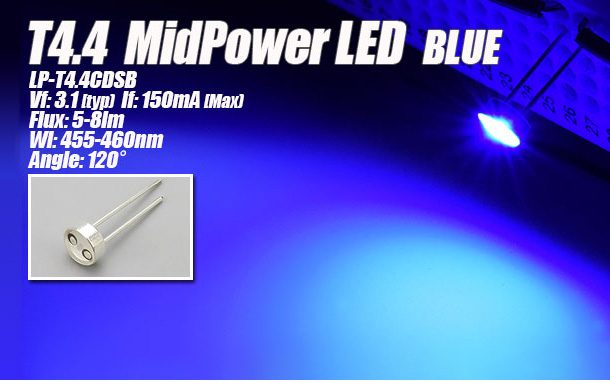 T4.4 MidPowerLED 青色 LP-T4.4CDSB