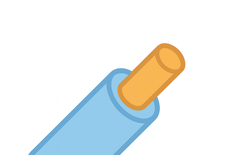 住宅用配線　単線　仕組み　図解イラスト