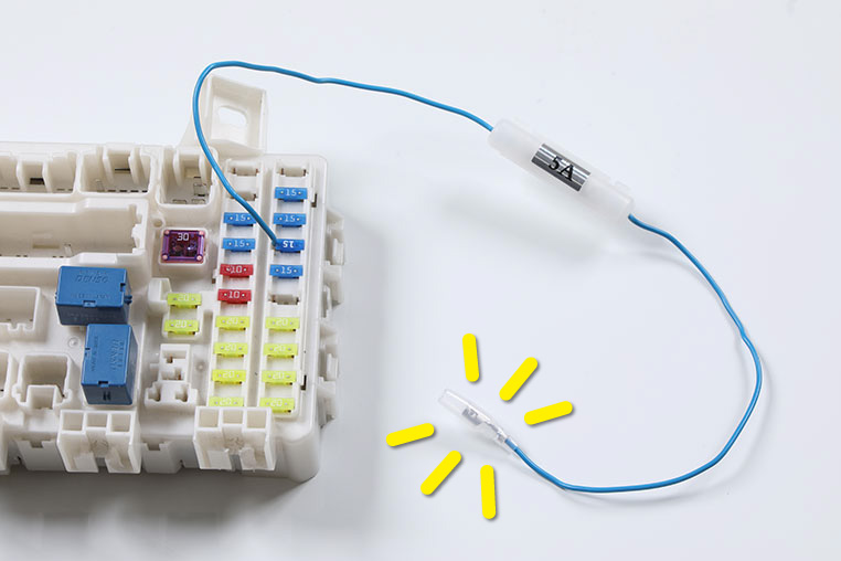 ヒューズ電源の正しい付け方 取り出し 向きに注意