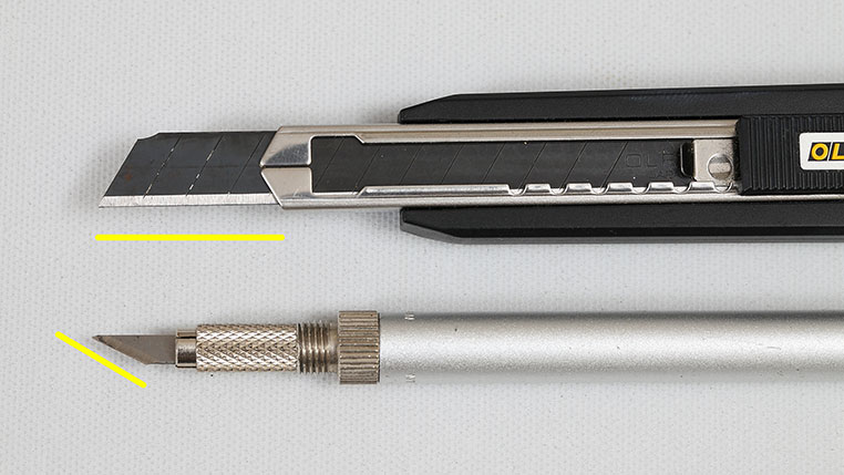 デザインナイフとカッターナイフの比較
