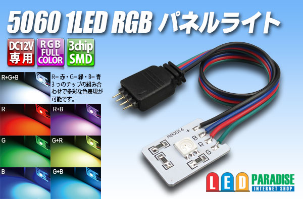 5050 RGB 1LEDパネルライト