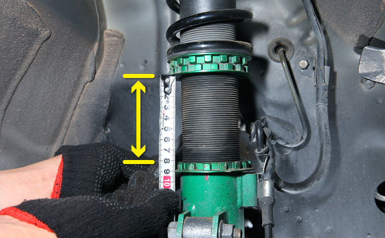 テイン車高調でプリロードを推奨設定にするためのB寸