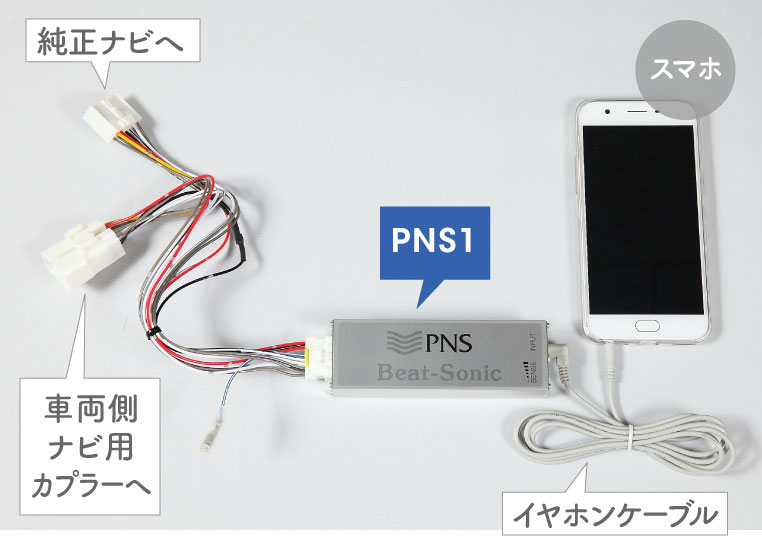 PNS1と純正ナビをつないだリアル配線