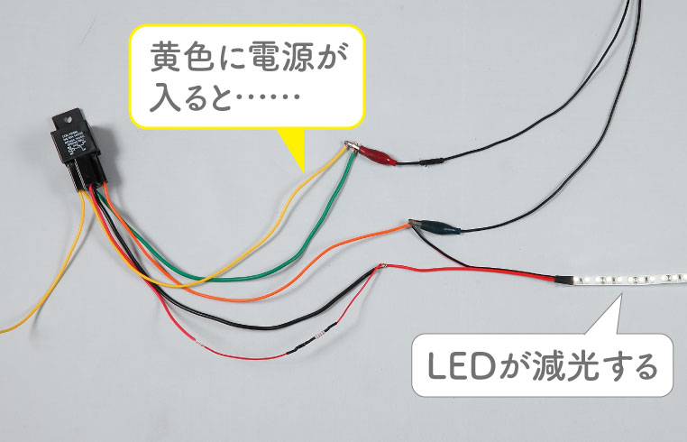 スモールオンでデイライトが減光する仕組み