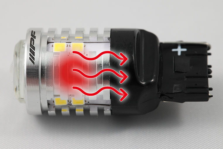 LEDバルブの熱の経路(伝わり方)