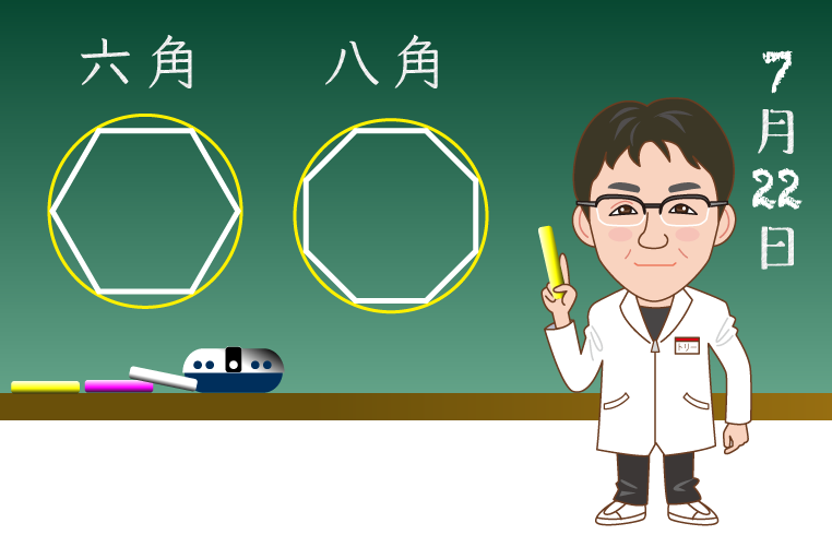 六角アタマと八角アタマでは、八角のほうが面積が大きいことを説明するKTCのトリー研究員