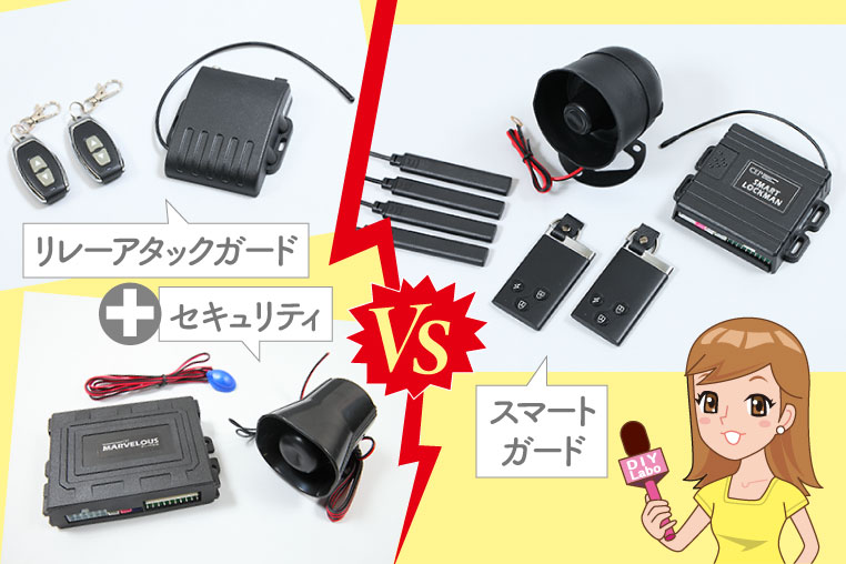 セキュリティ+リレーアタックガード 対 スマートガード