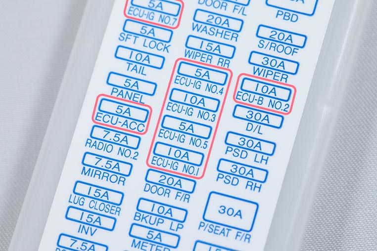 電源を取ってはいけないヒューズと 取ってもいいヒューズの違い