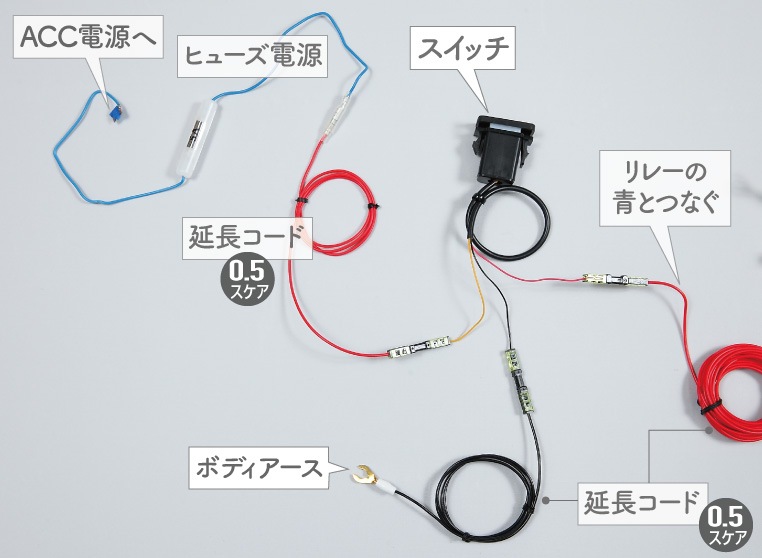 スイッチ周辺の配線図